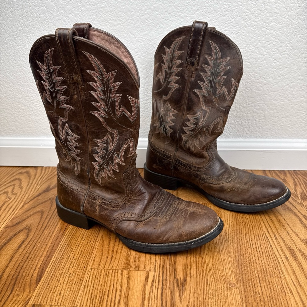 Ariat Heritage Stockman Round Toe Western Cowboy Boots Womens 7B